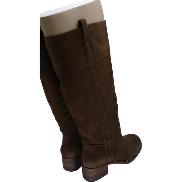 Lucky Brand Hybiscus Extra Wide-Calf Suede Brown Boots Size 8M - Picture 3 of 6